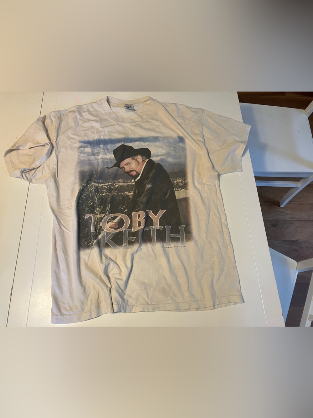 Toby Keith Graphic Tee - White Country Concert Shirt